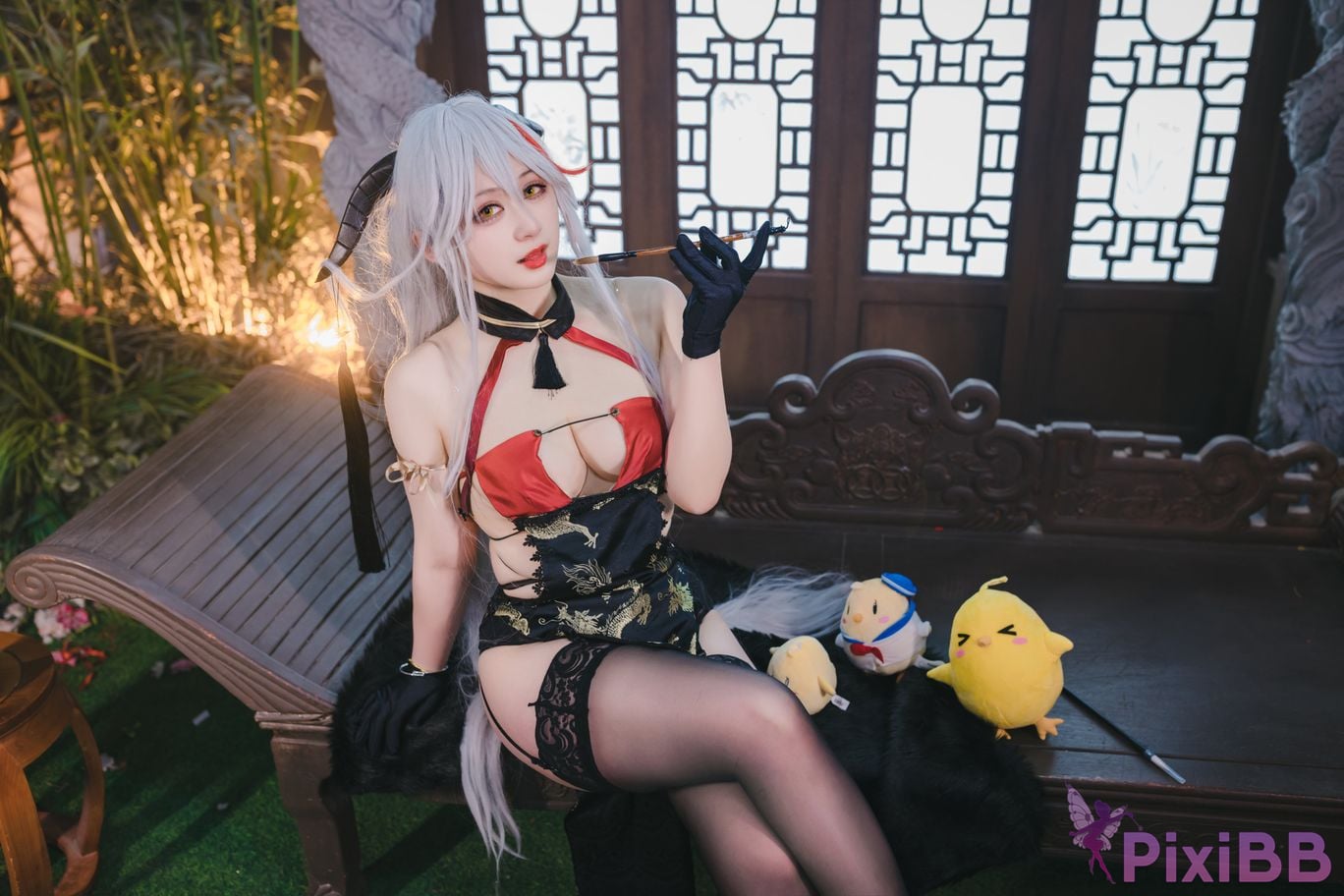 Cosplayer Zaya autumn azur lane Egil PixiBB.COM 006