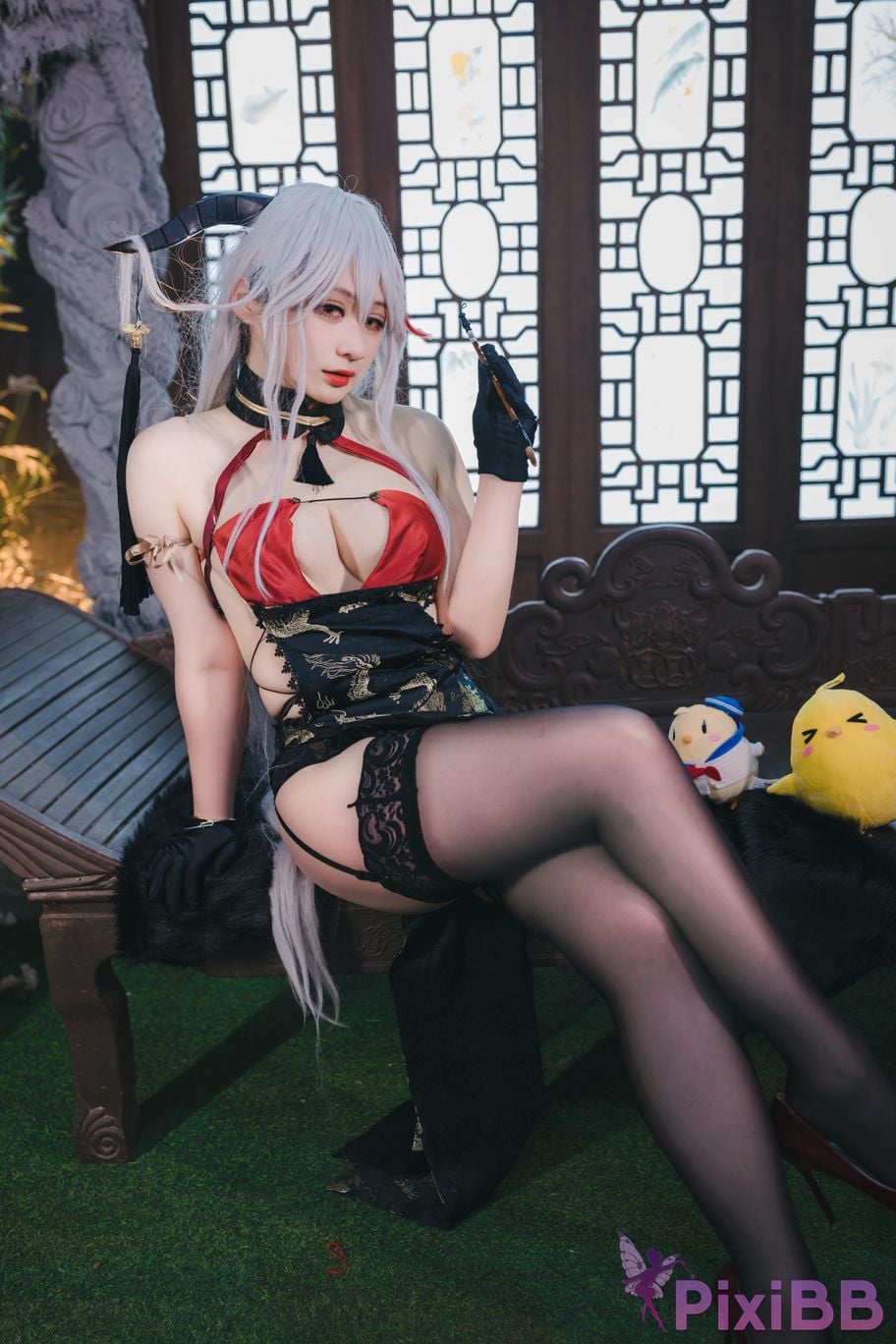 Cosplayer Zaya autumn azur lane Egil PixiBB.COM 008