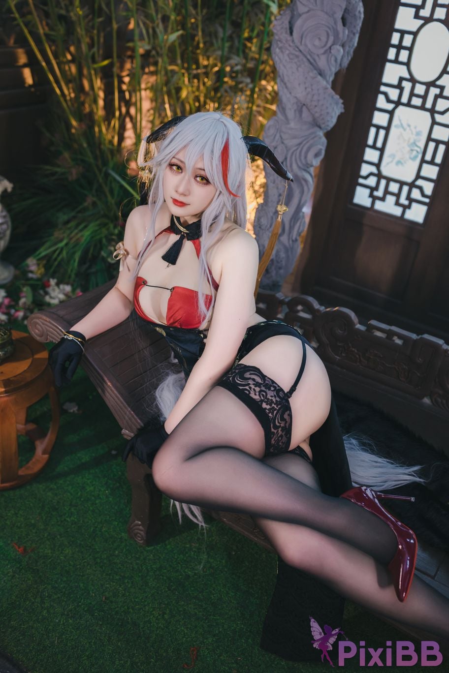 Cosplayer Zaya autumn azur lane Egil PixiBB.COM 022