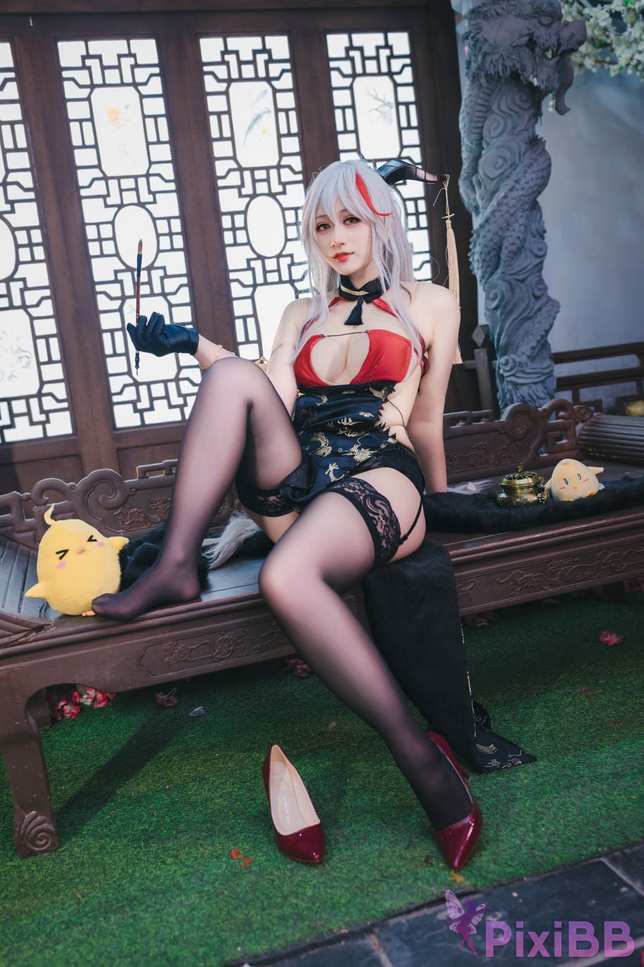 Cosplayer Zaya autumn azur lane Egil PixiBB.COM 049