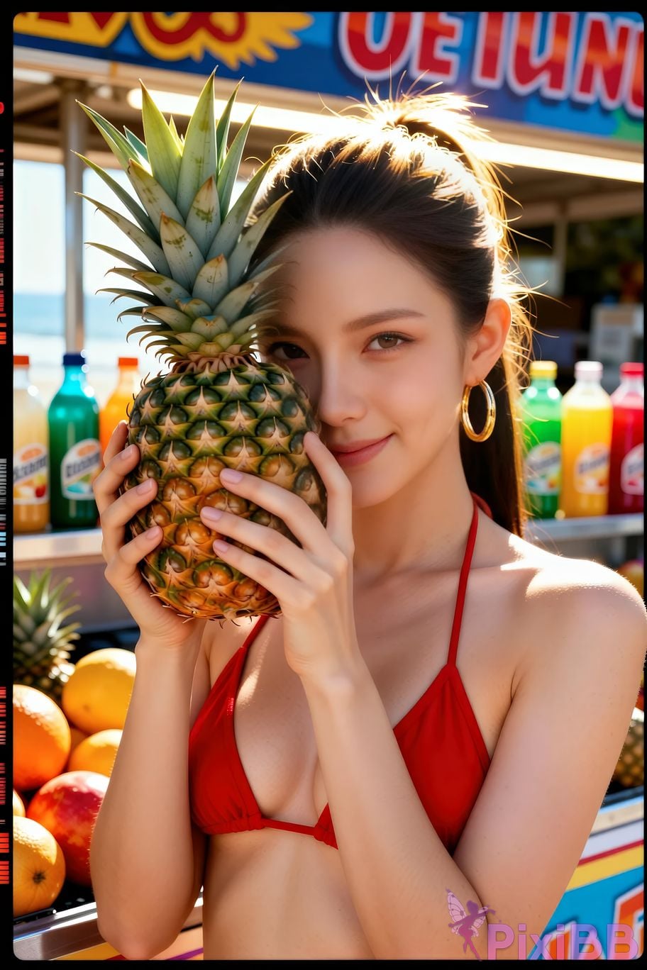 AIGirl Mimei beach red bikini PixiBB.COM 037