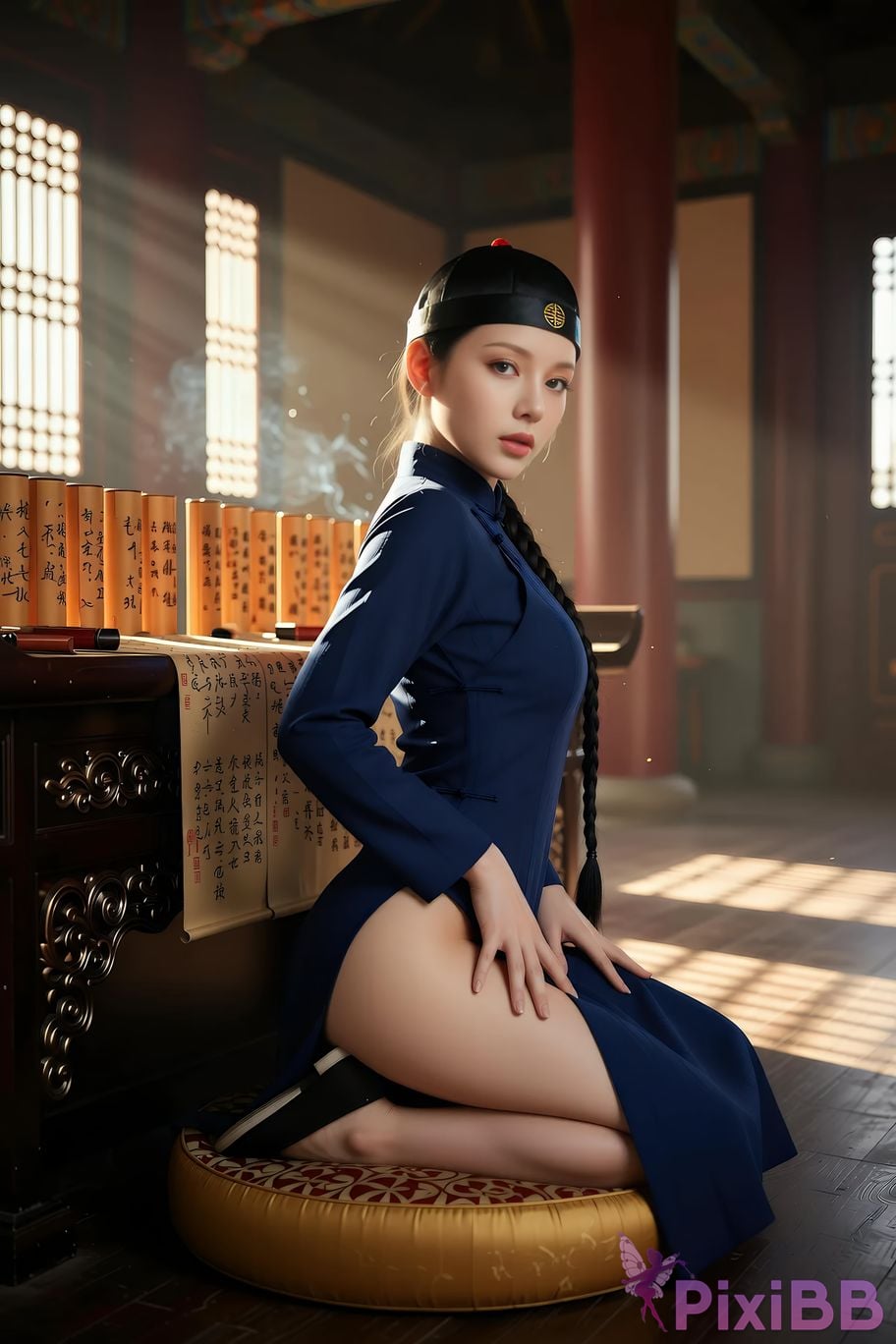AIGirl Shanshan blue gown PixiBB.COM 009