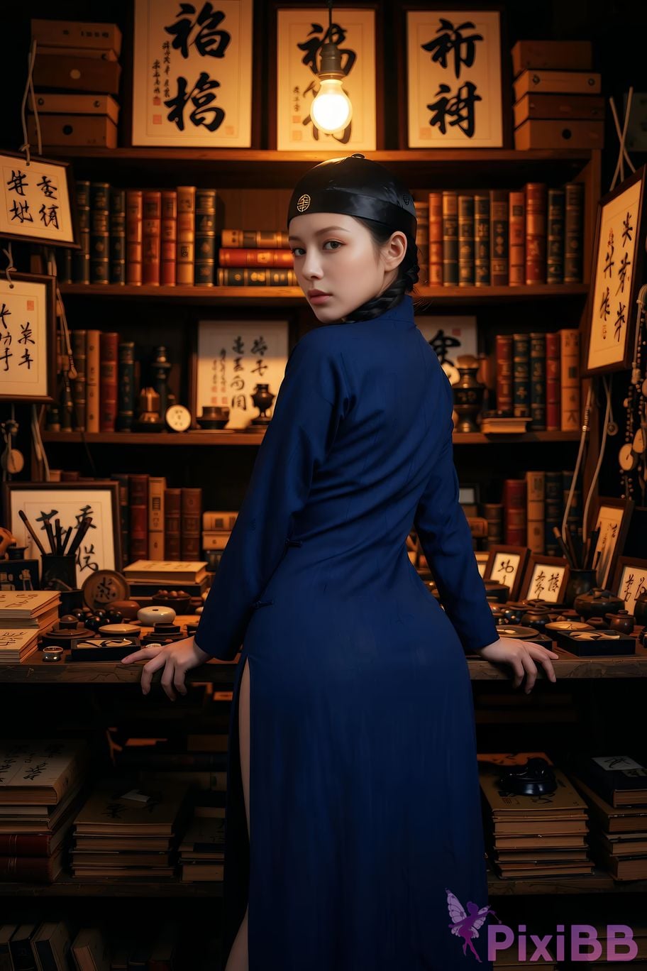 AIGirl Shanshan blue gown PixiBB.COM 064