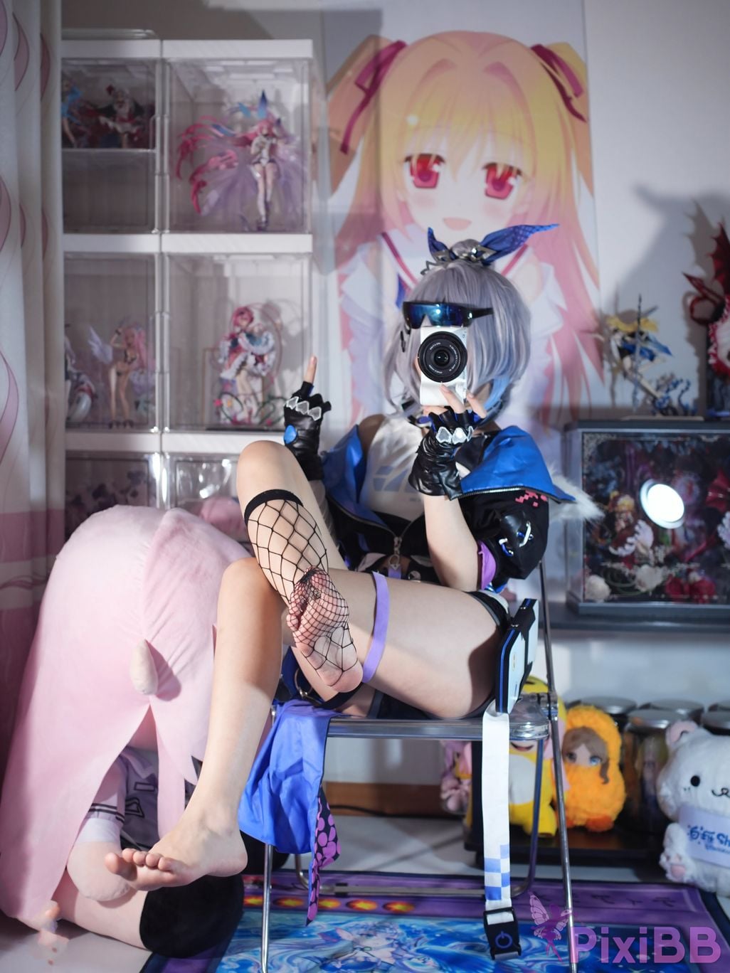 Cosplayer white oak Shirly Collapse Star Dome Railway silver wolf PixiBB.COM 041