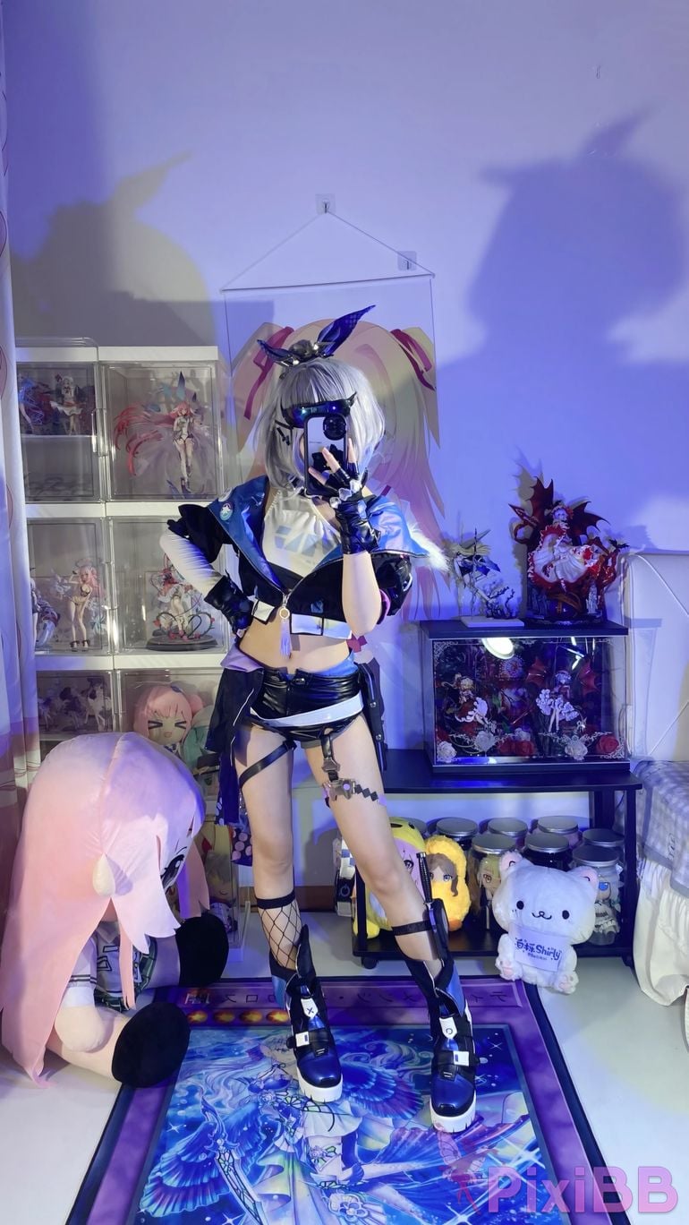 Cosplayer white oak Shirly Collapse Star Dome Railway silver wolf PixiBB.COM 132