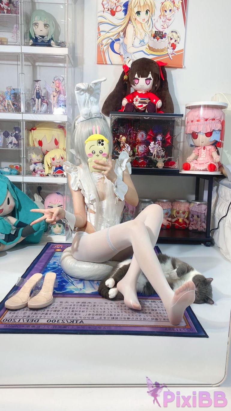Cosplay White Oak Shirly Azur Blue Route Vicious Rabbit PixiBB.COM 041