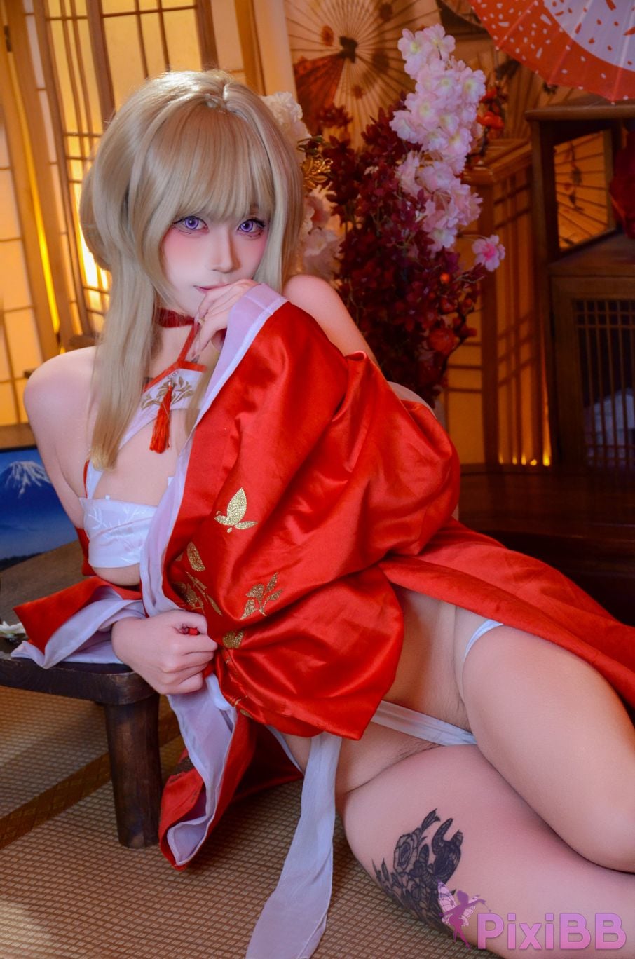 Cosplayer Barbecue pork hibiki azur lane glory new year PixiBB.COM 011