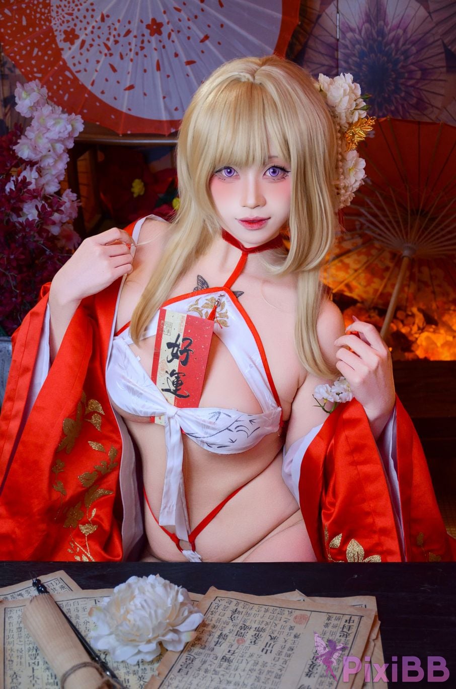 Cosplayer Barbecue pork hibiki azur lane glory new year PixiBB.COM 030