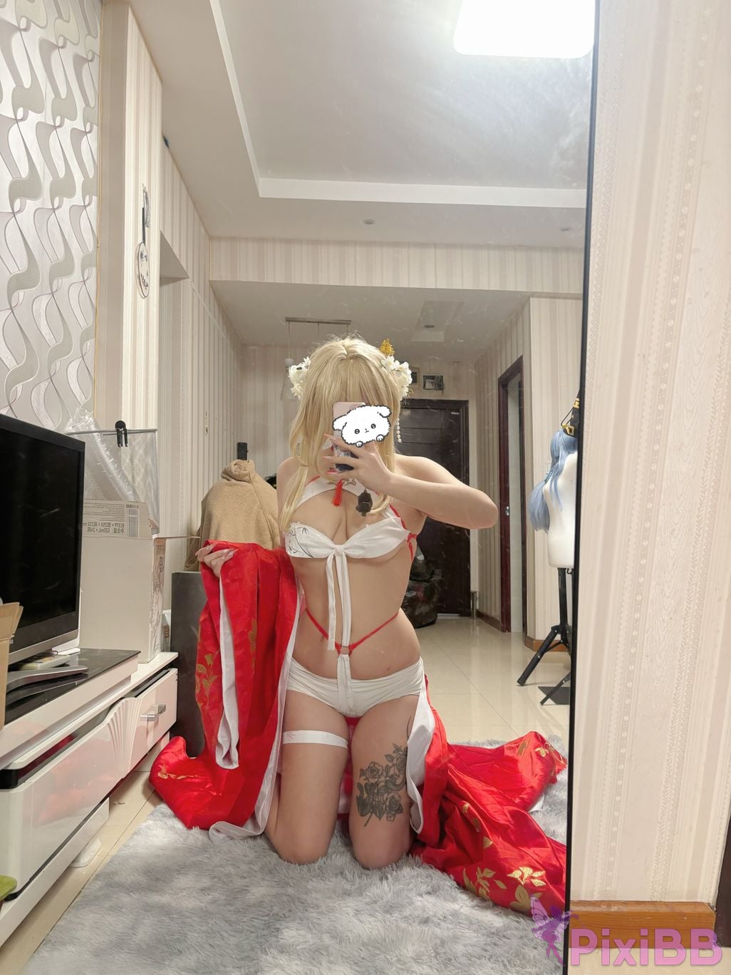 Cosplayer Barbecue pork hibiki azur lane glory new year PixiBB.COM 058
