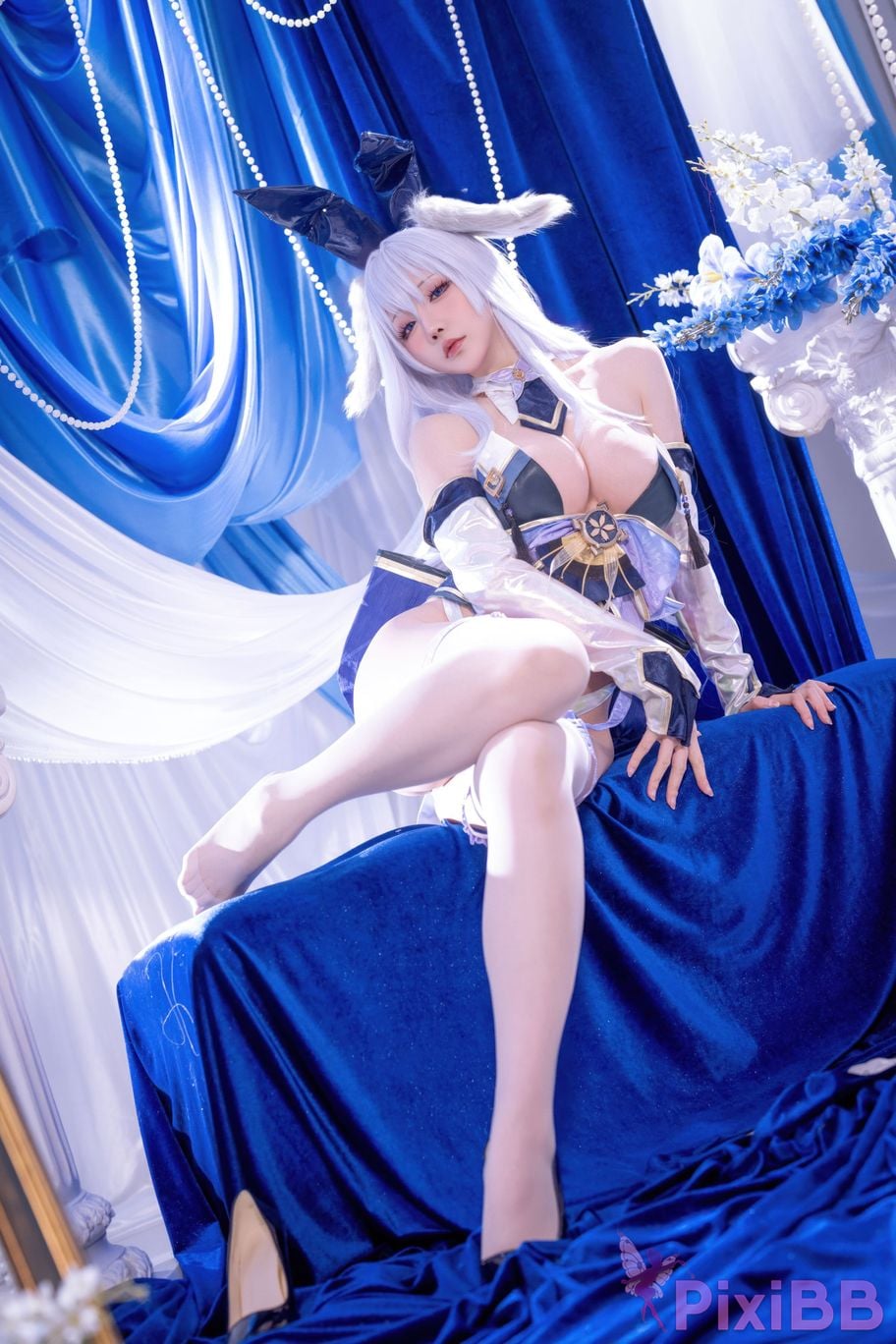 Cosplayer The star is late Hoshilily azur lane Shinano bunny girl PixiBB.COM 009