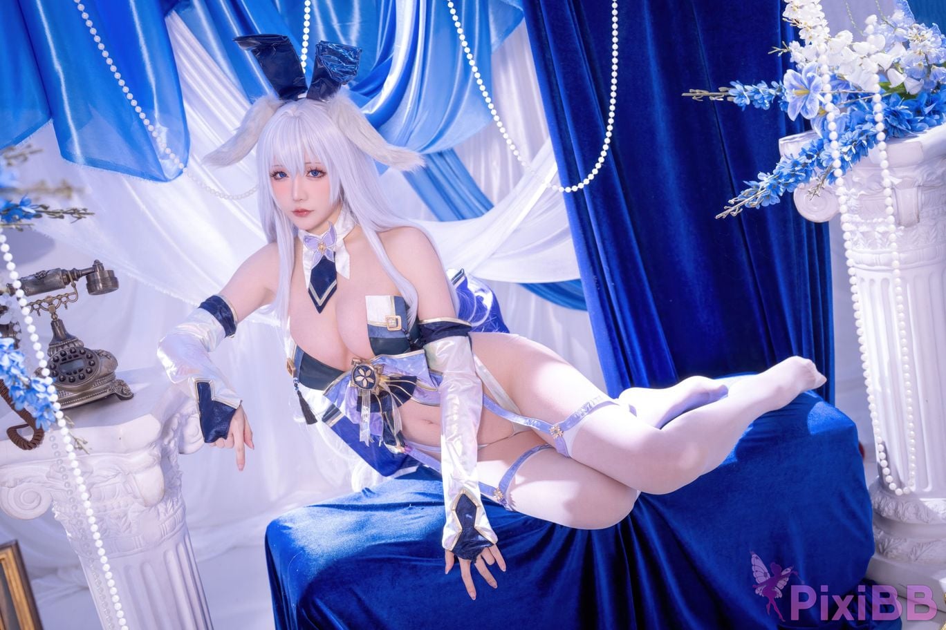 Cosplayer The star is late Hoshilily azur lane Shinano bunny girl PixiBB.COM 011