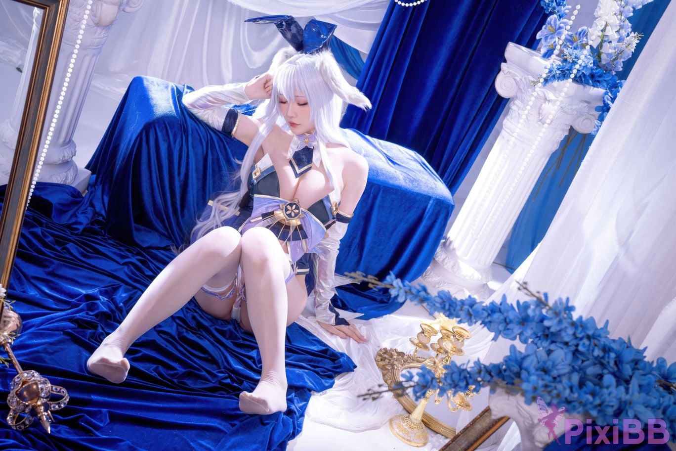 Cosplayer The star is late Hoshilily azur lane Shinano bunny girl PixiBB.COM 027