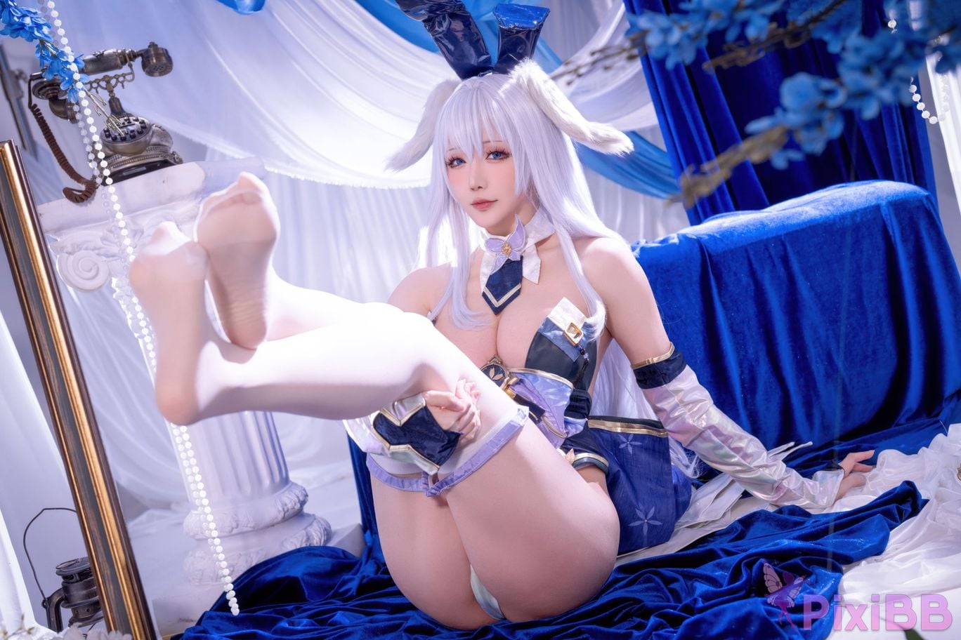 Cosplayer The star is late Hoshilily azur lane Shinano bunny girl PixiBB.COM 029