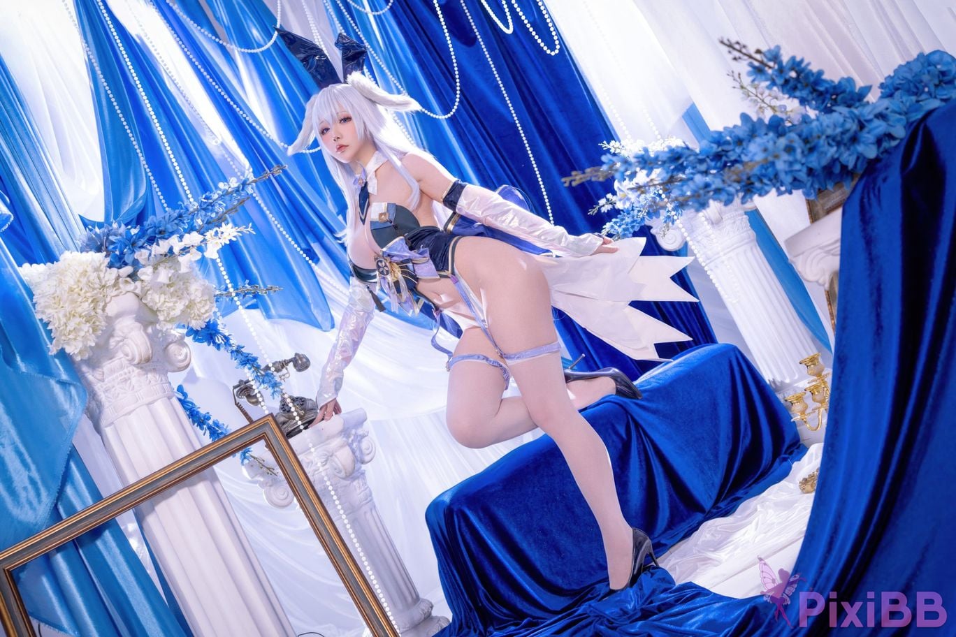 Cosplayer The star is late Hoshilily azur lane Shinano bunny girl PixiBB.COM 034