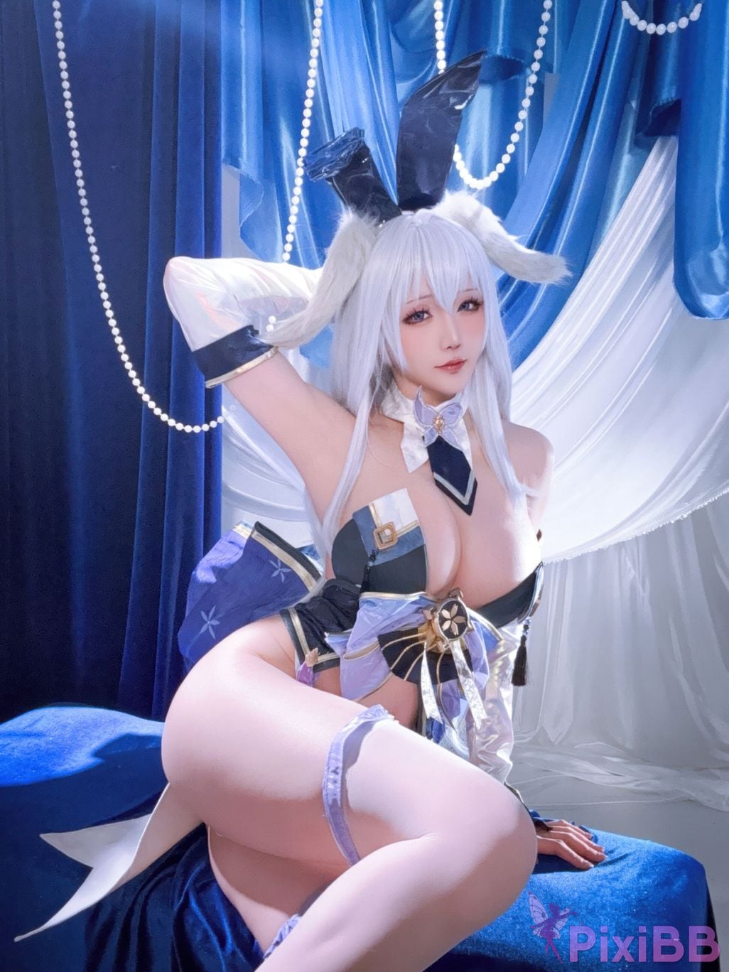 Cosplayer The star is late Hoshilily azur lane Shinano bunny girl PixiBB.COM 036