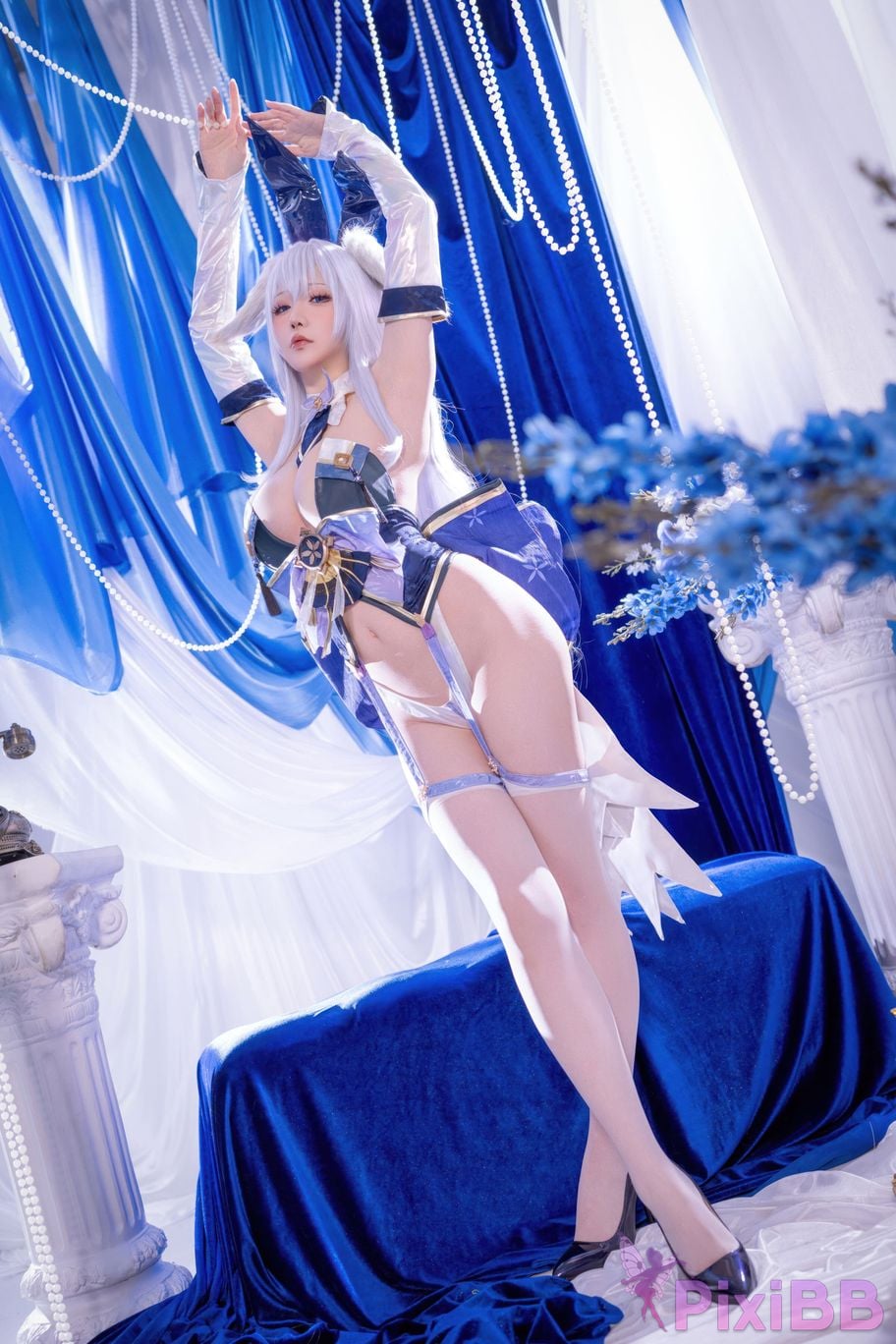 Cosplayer The star is late Hoshilily azur lane Shinano bunny girl PixiBB.COM 049
