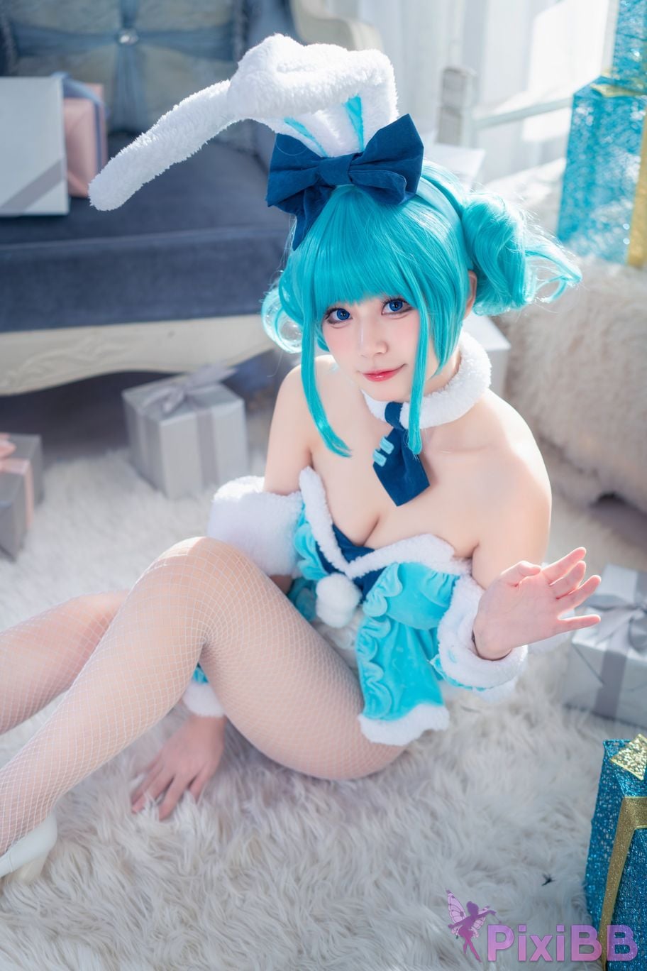 Cosplayer cat adult Hatsune White Rabbit x Cat Adult PixiBB.COM 003