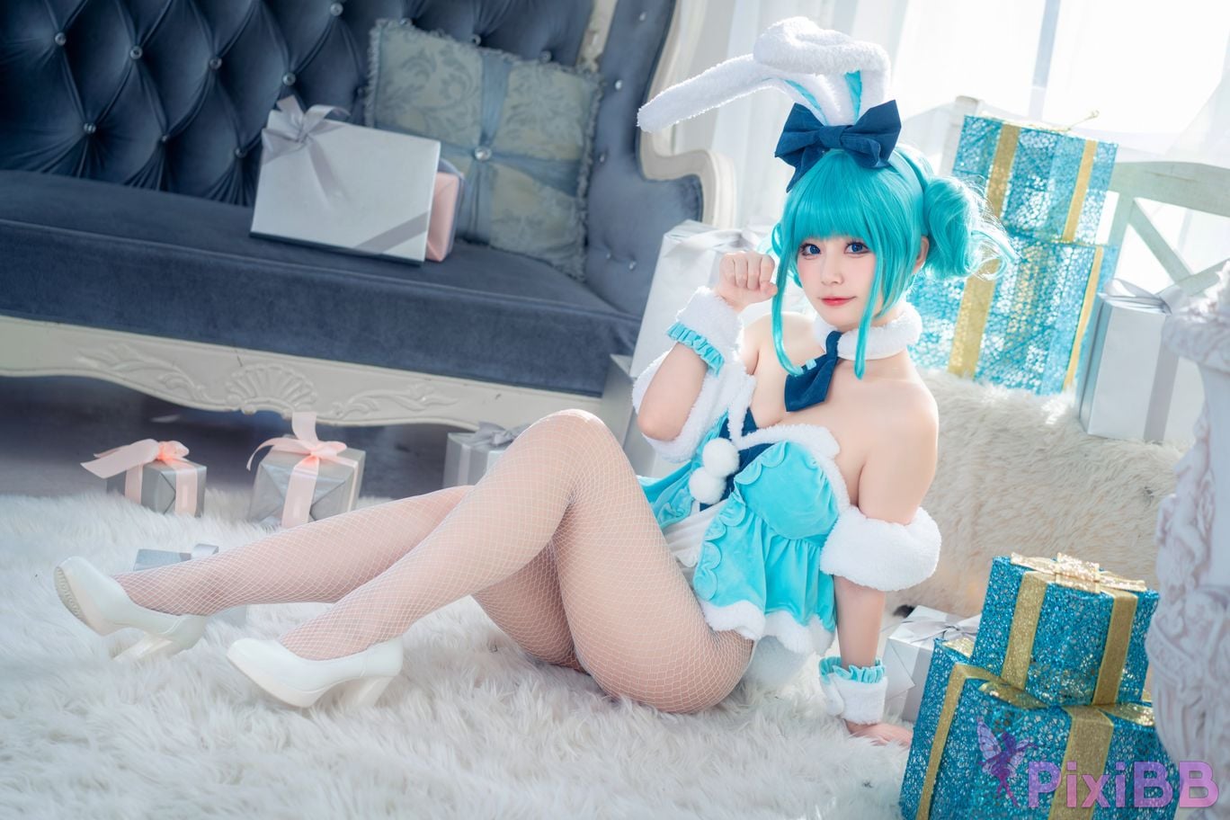 Cosplayer cat adult Hatsune White Rabbit x Cat Adult PixiBB.COM 004