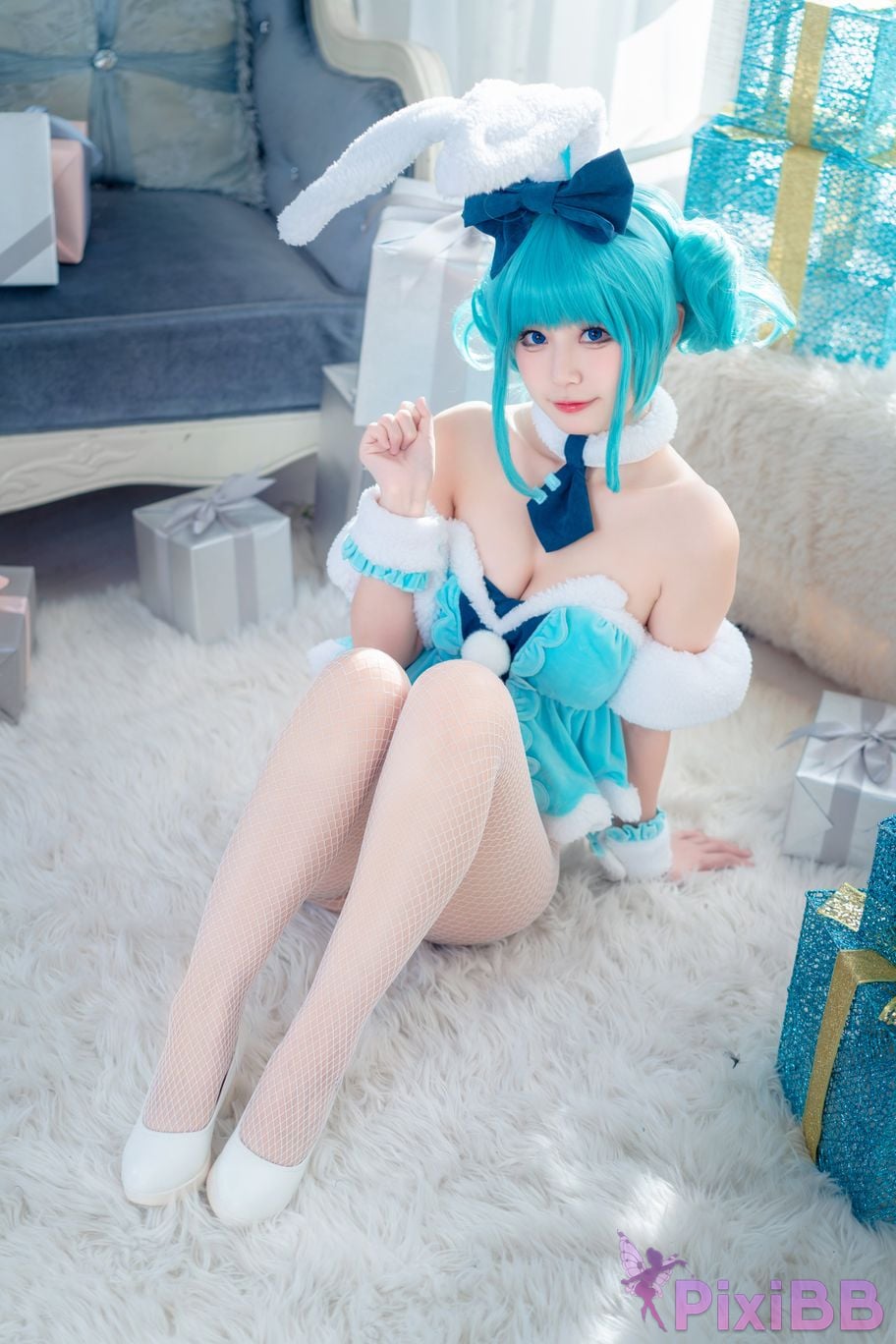 Cosplayer cat adult Hatsune White Rabbit x Cat Adult PixiBB.COM 006