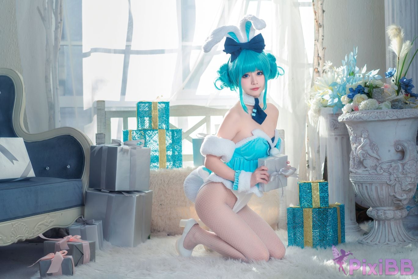 Cosplayer cat adult Hatsune White Rabbit x Cat Adult PixiBB.COM 009