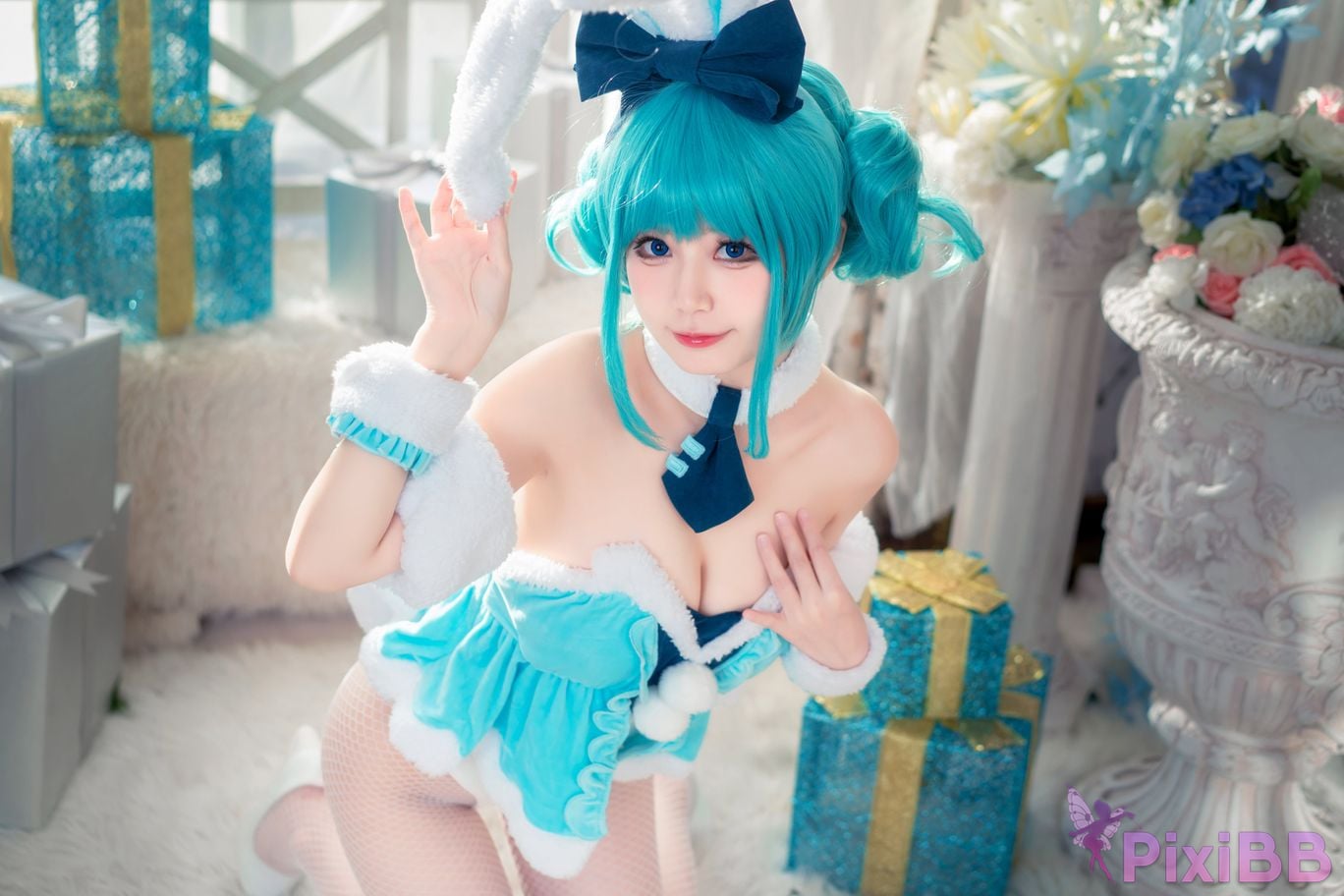 Cosplayer cat adult Hatsune White Rabbit x Cat Adult PixiBB.COM 012
