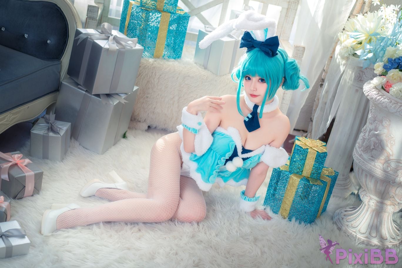 Cosplayer cat adult Hatsune White Rabbit x Cat Adult PixiBB.COM 013