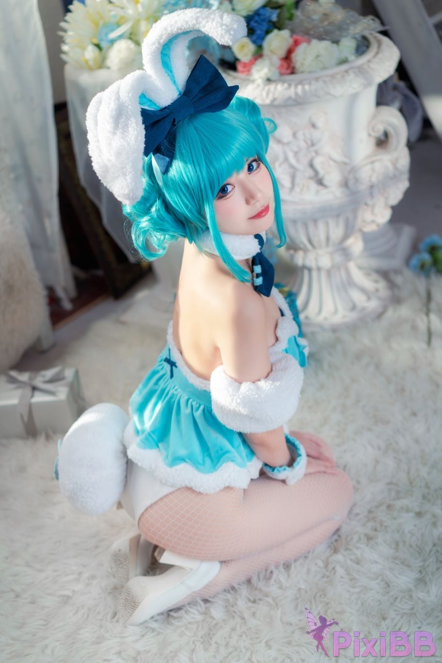 Cosplayer cat adult Hatsune White Rabbit x Cat Adult PixiBB.COM 014
