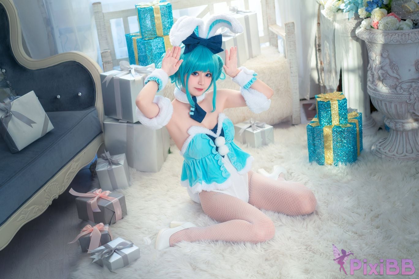 Cosplayer cat adult Hatsune White Rabbit x Cat Adult PixiBB.COM 015