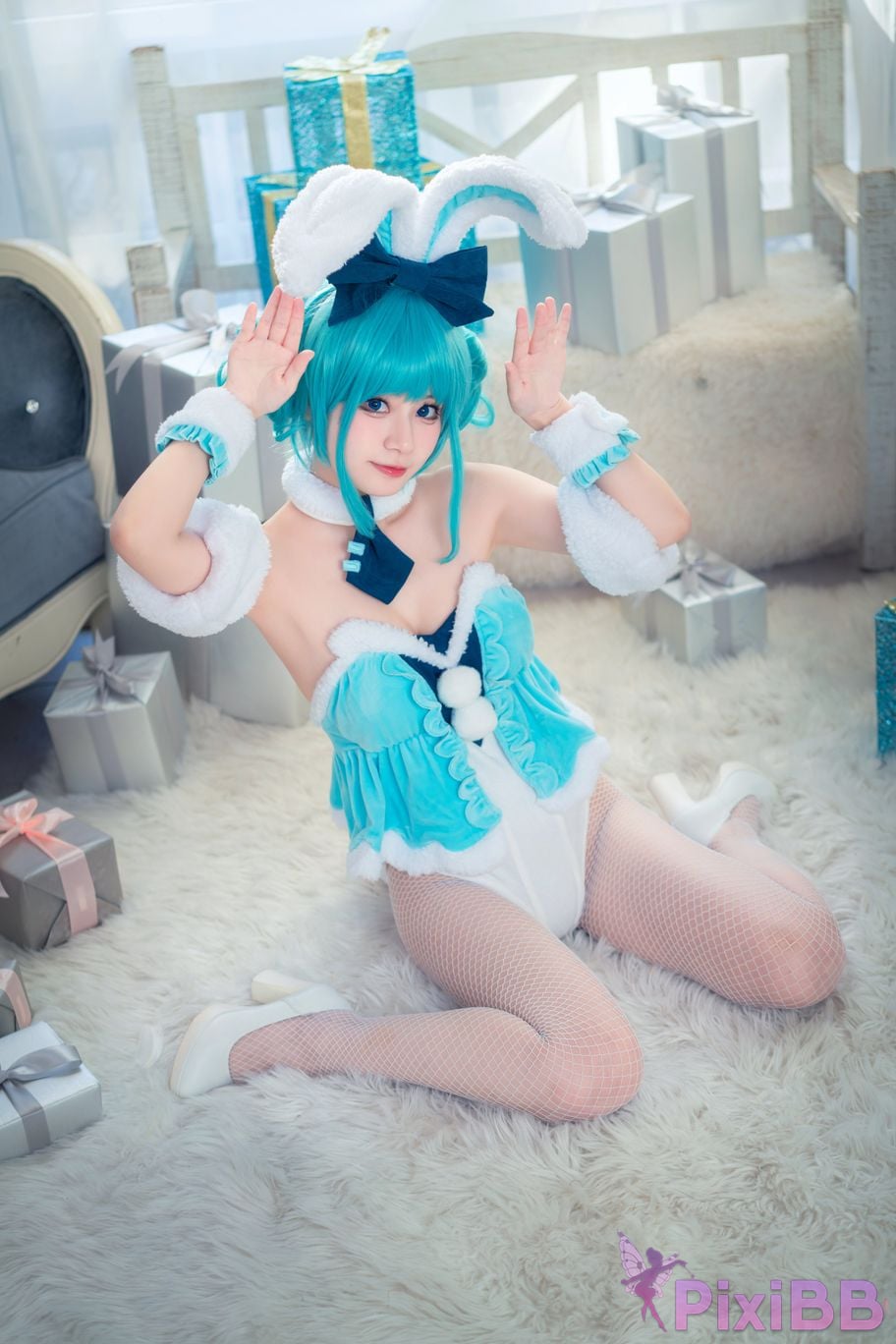 Cosplayer cat adult Hatsune White Rabbit x Cat Adult PixiBB.COM 016