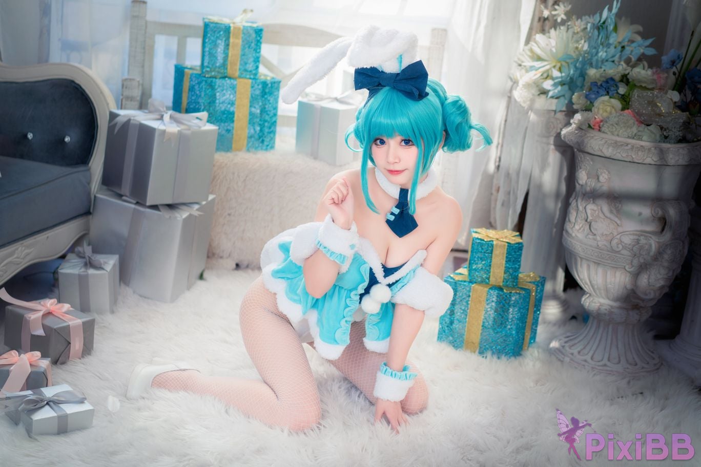 Cosplayer cat adult Hatsune White Rabbit x Cat Adult PixiBB.COM 017