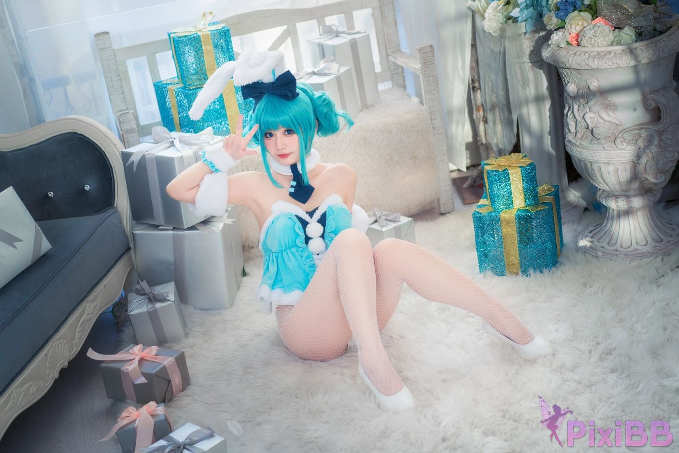 Cosplayer cat adult Hatsune White Rabbit x Cat Adult PixiBB.COM 018