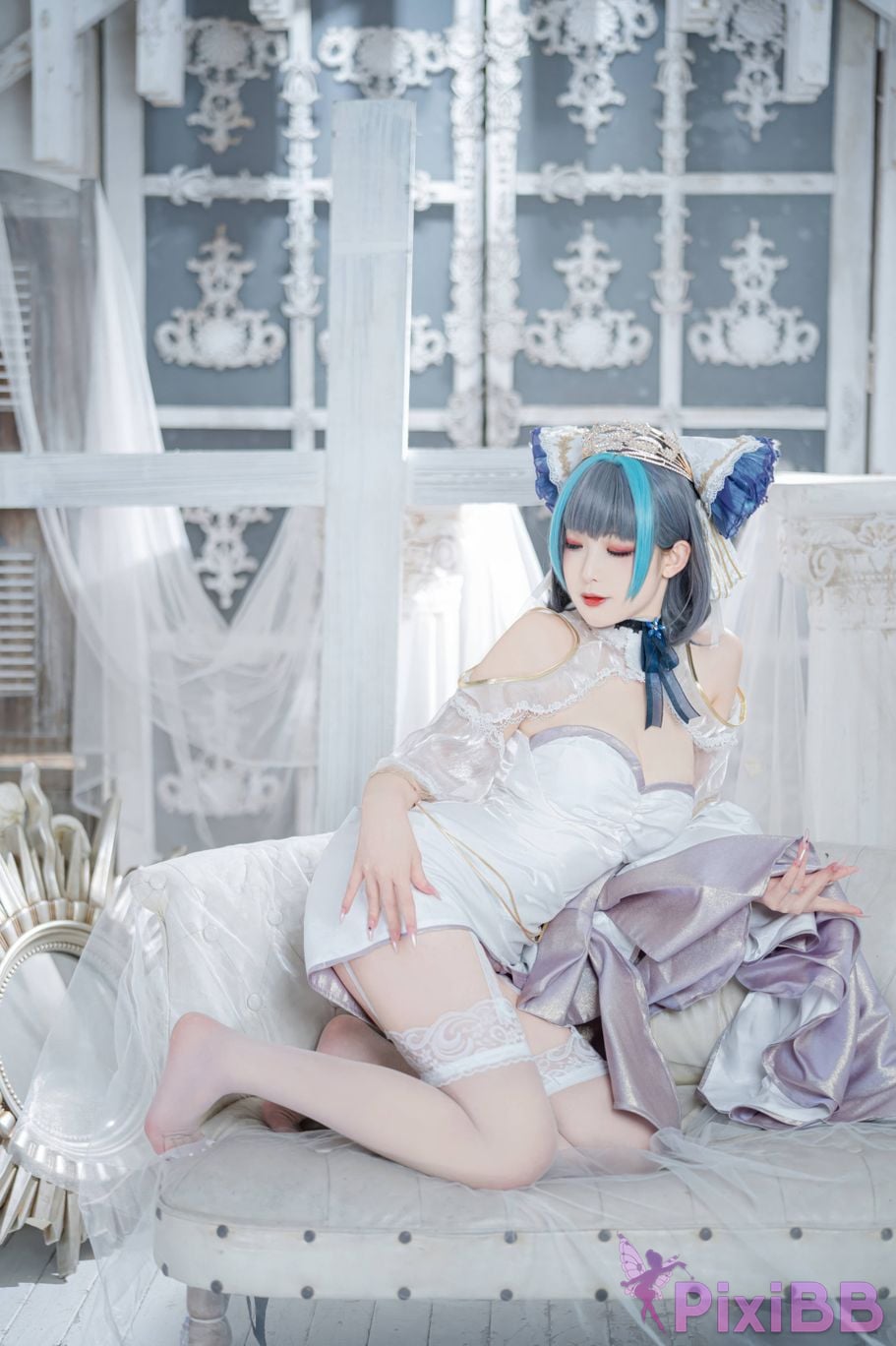 Cosplayer Fengjiang v azur lane Cheshire PixiBB.COM 005