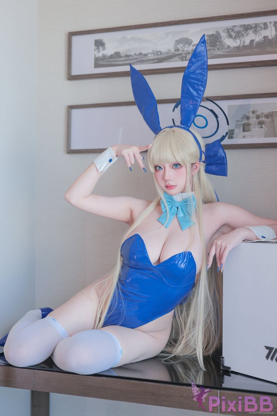 Cosplayer wendydydydy soy sauce Azure Files Asuka horse bunny girl PixiBB.COM 003