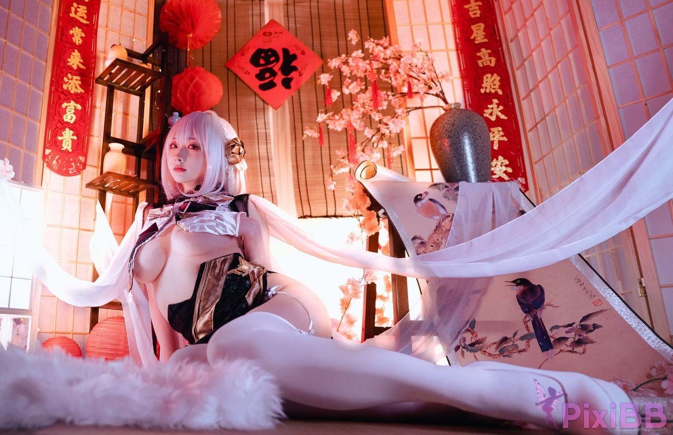 Cosplayer wendydydydy soy sauce azur lane Sirius cheongsam PixiBB.COM 001