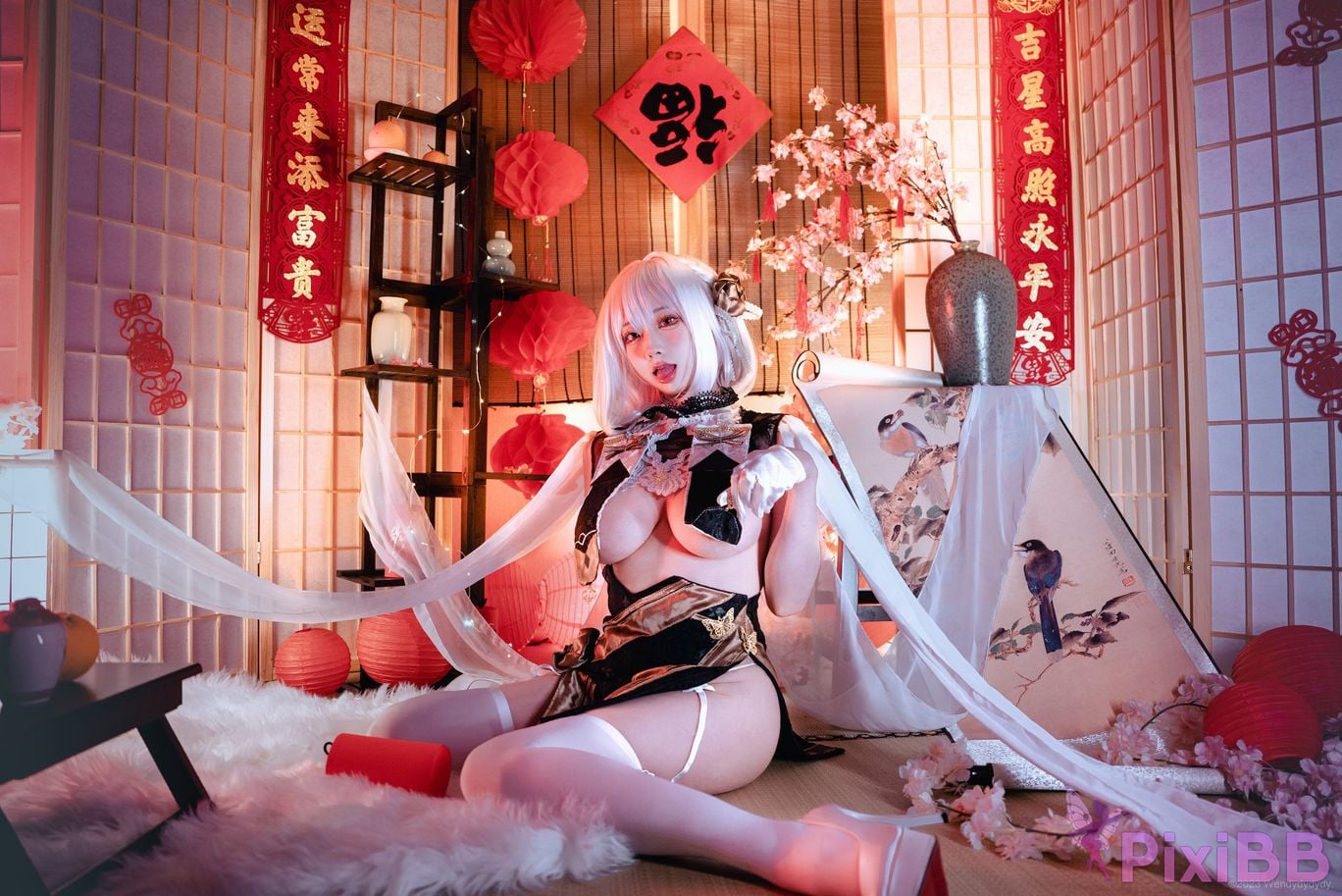 Cosplayer wendydydydy soy sauce azur lane Sirius cheongsam PixiBB.COM 004