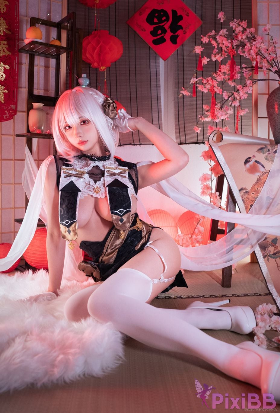 Cosplayer wendydydydy soy sauce azur lane Sirius cheongsam PixiBB.COM 005