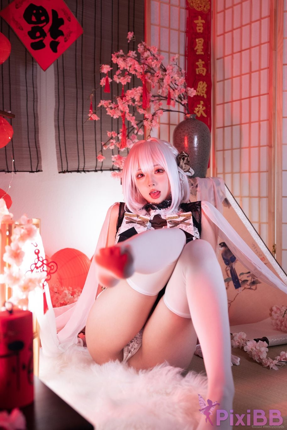 Cosplayer wendydydydy soy sauce azur lane Sirius cheongsam PixiBB.COM 007
