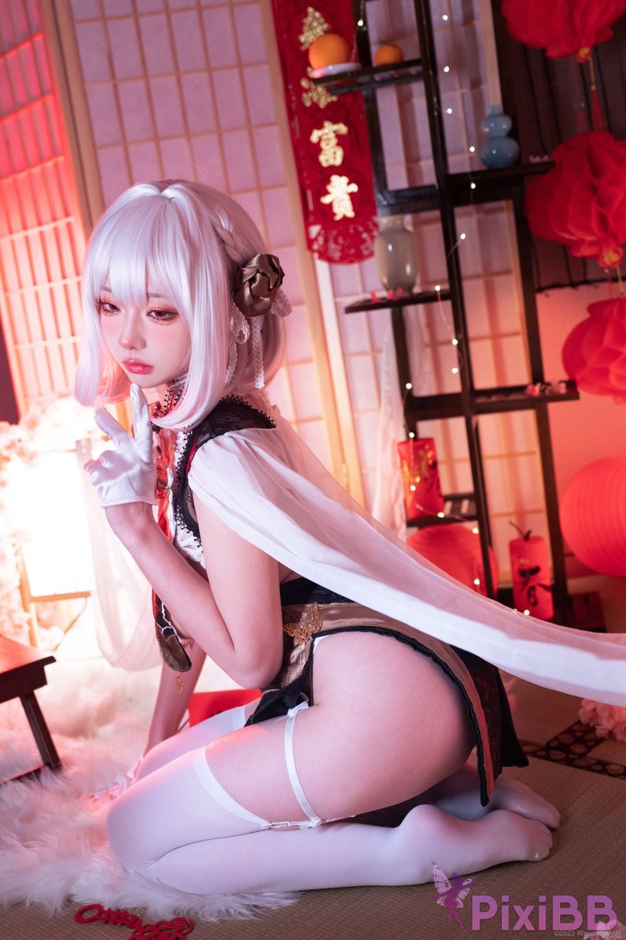 Cosplayer wendydydydy soy sauce azur lane Sirius cheongsam PixiBB.COM 010