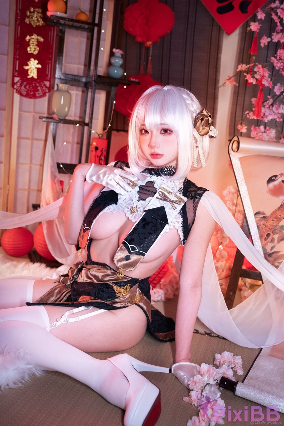Cosplayer wendydydydy soy sauce azur lane Sirius cheongsam PixiBB.COM 015
