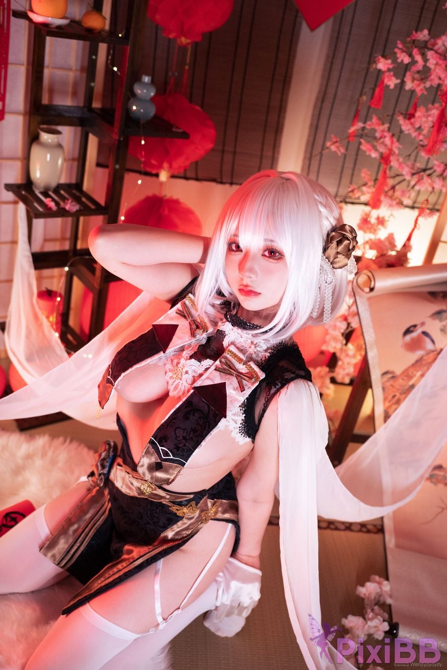 Cosplayer wendydydydy soy sauce azur lane Sirius cheongsam PixiBB.COM 016