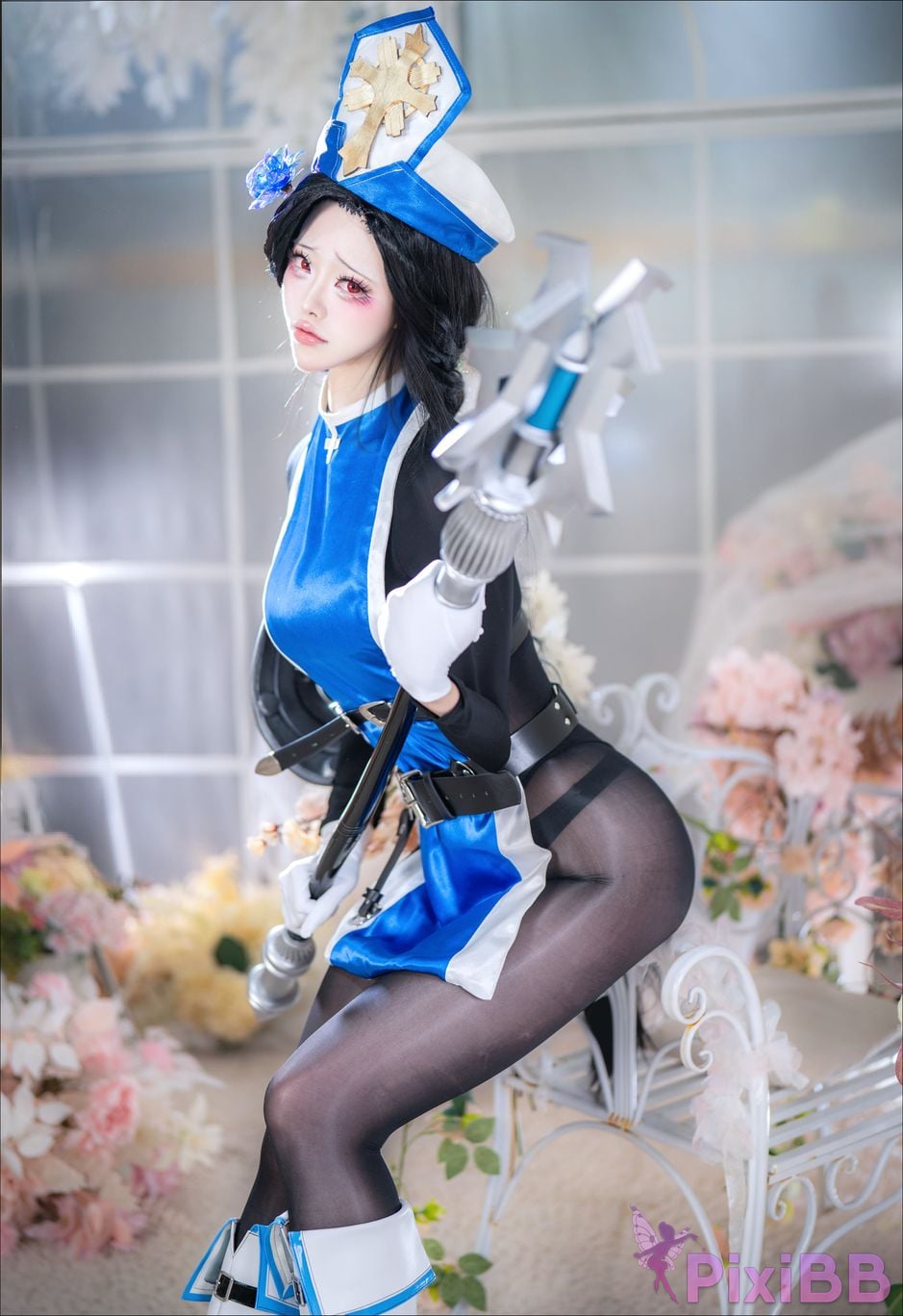 Cosplayer Futa Maeno Maiden Ice Rose pure white scene PixiBB.COM 024