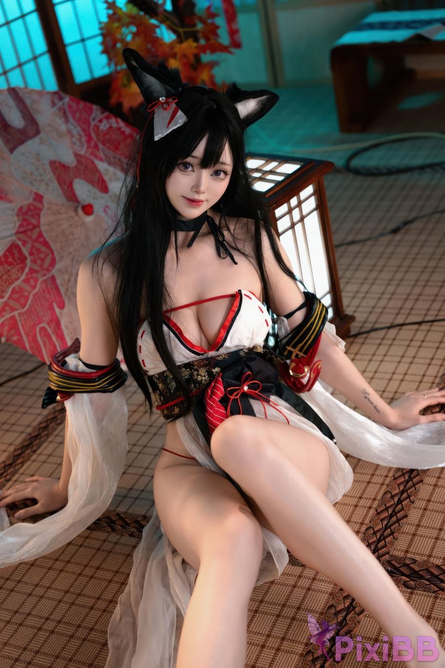 Cosplayer Futa Maeno azur lane Amagi swimsuit PixiBB.COM 023