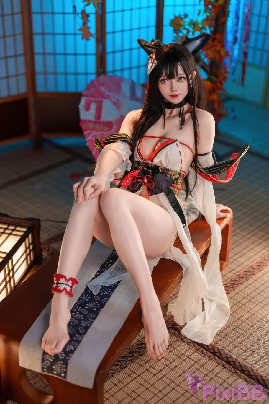 Cosplayer Futa Maeno azur lane Amagi swimsuit PixiBB.COM 024