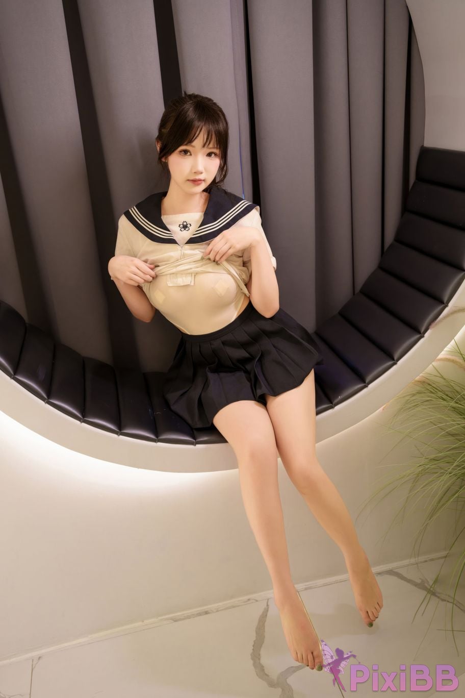 Cosplay Xueqing Astra Milk silk transparent sticky gymnastics suit PixiBB.COM 023