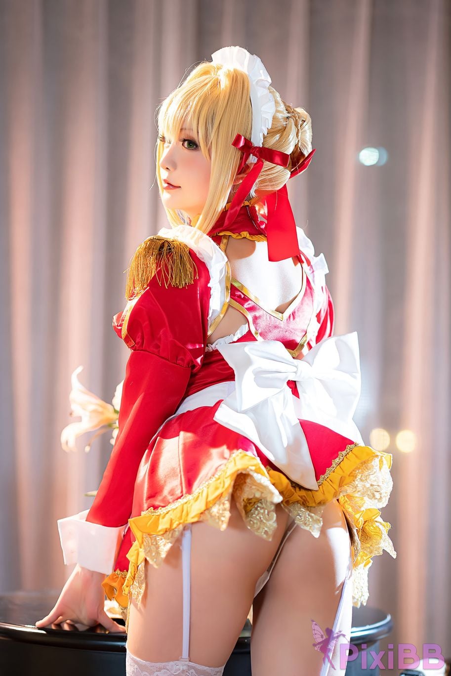 Coser Hoshilily Nero Claudius maid FGO PixiBB.COM 003