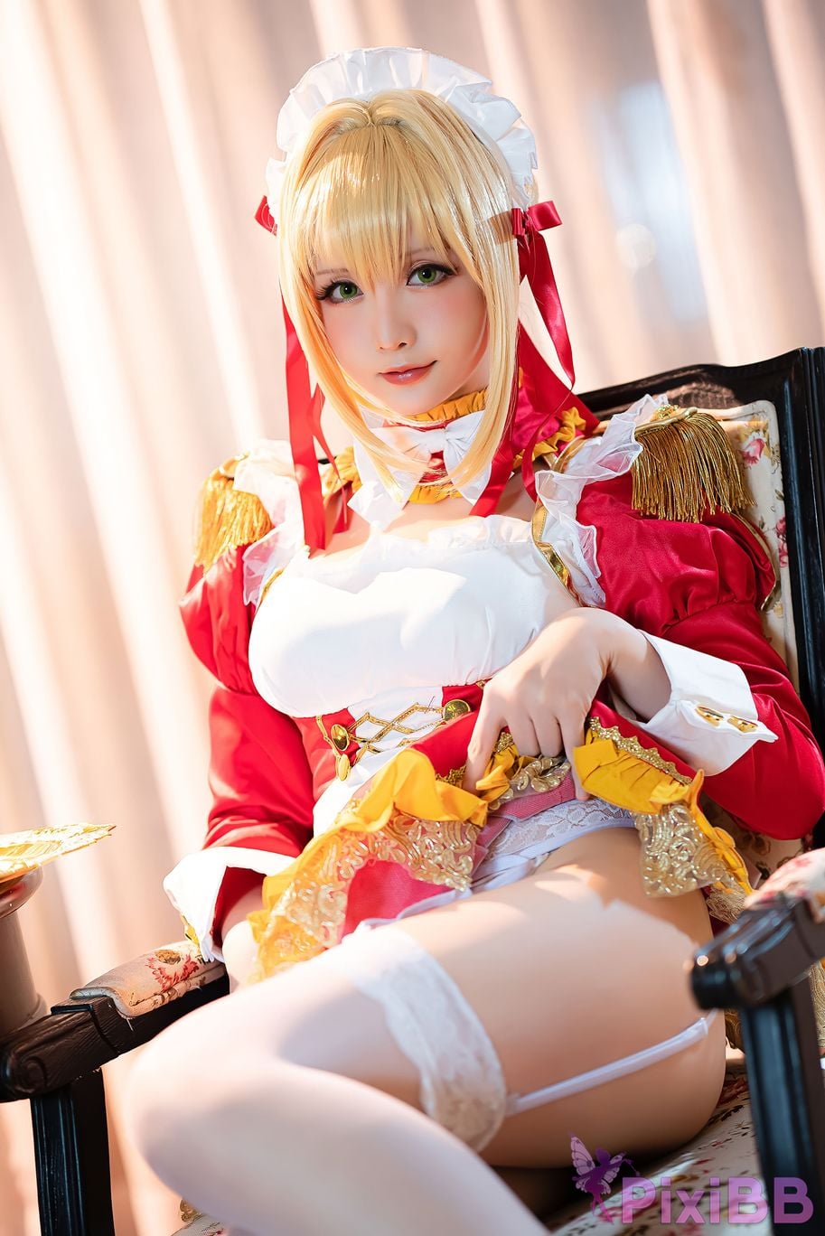 Coser Hoshilily Nero Claudius maid FGO PixiBB.COM 006