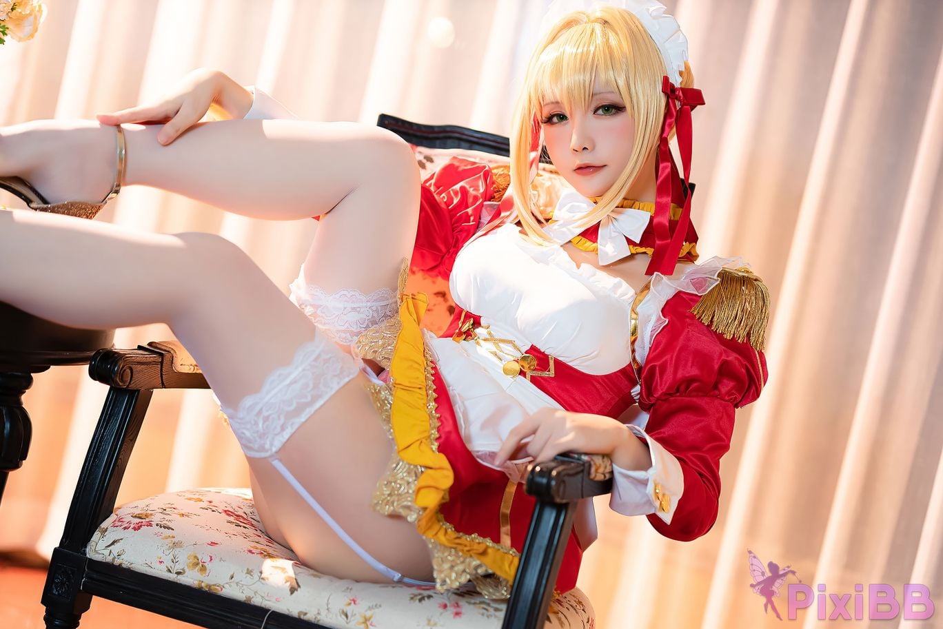 Coser Hoshilily Nero Claudius maid FGO PixiBB.COM 008