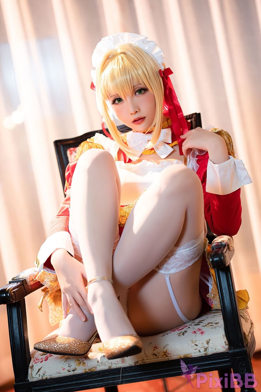 Coser Hoshilily Nero Claudius maid FGO PixiBB.COM 010