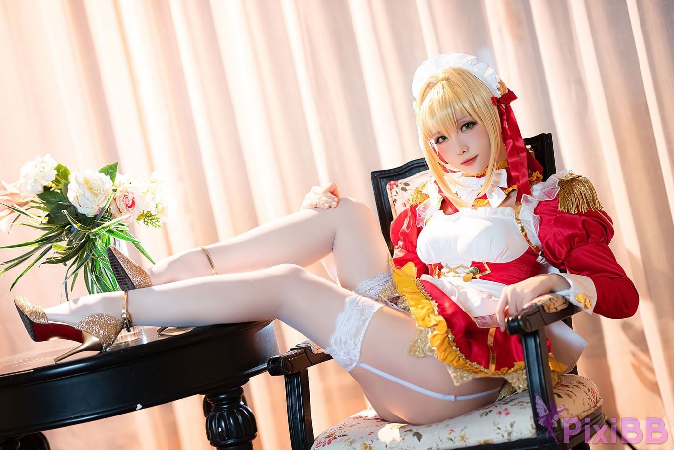 Coser Hoshilily Nero Claudius maid FGO PixiBB.COM 013