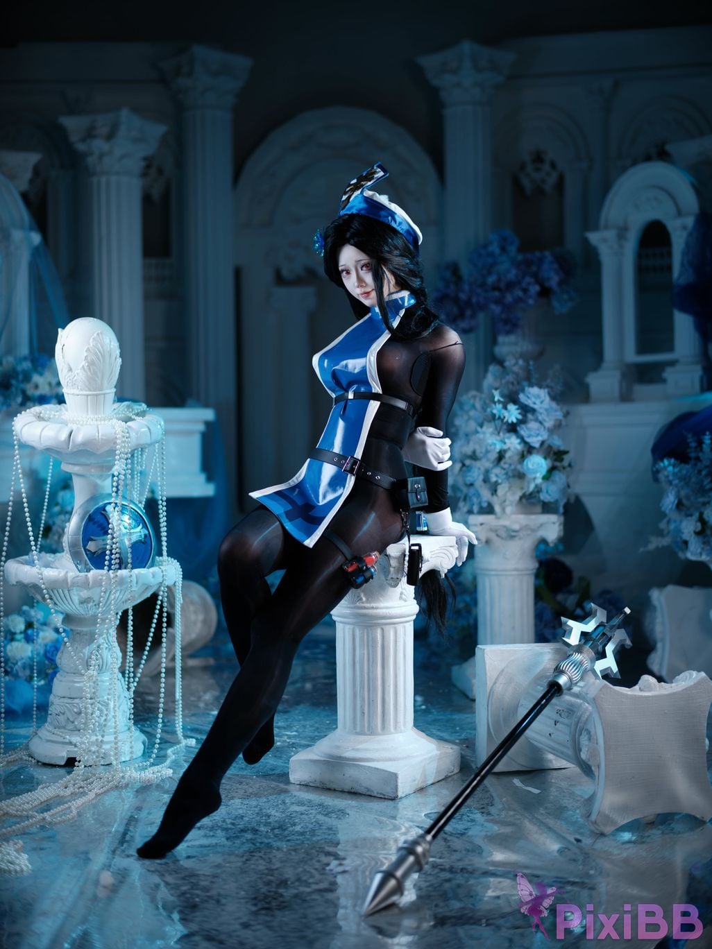 Cosplayer Futa Maeno Maiden Ice Rose Christmas scene PixiBB.COM 015